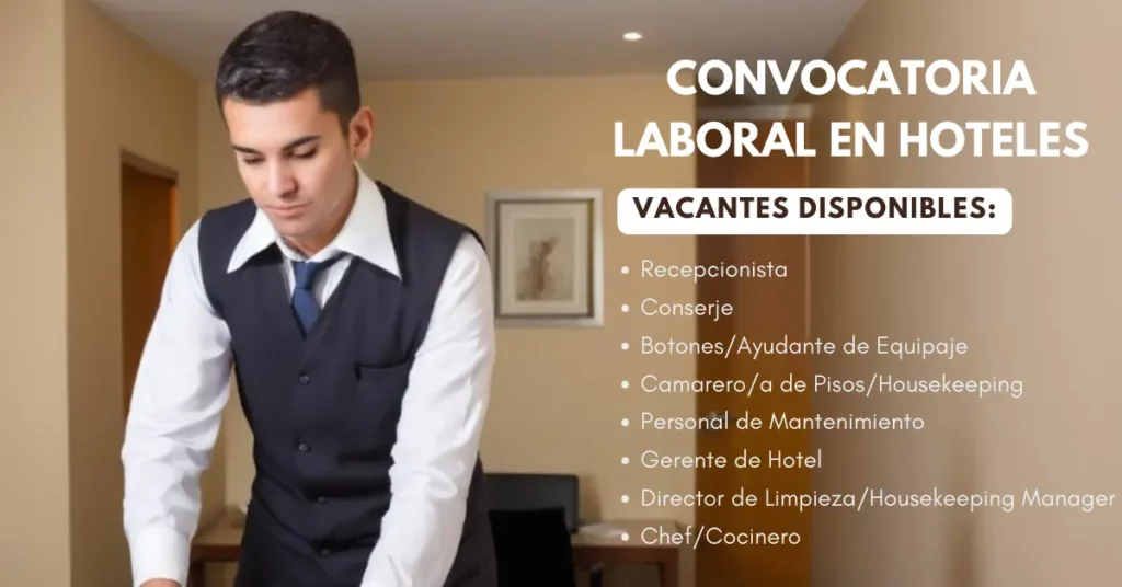 CONVOCATORIA EN HOTELES
